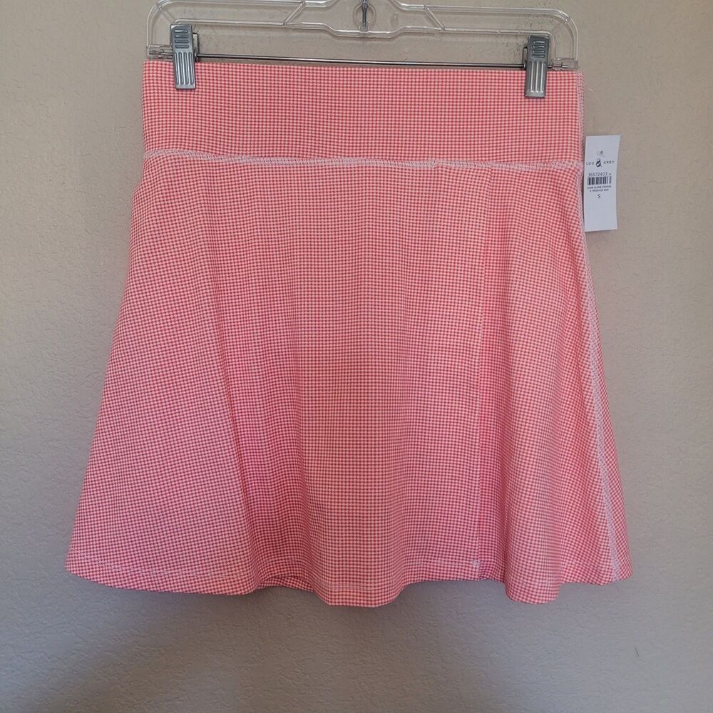 Lou & Grey Tennis Skirt Skort Size Small Gingham Athletic Pickelball Shorts Nwt